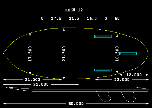 KB60-12 * Narrow Nose Rounded Pintail